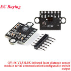 1-10Pcs VL53L0X V2 VL53L1X VL53L3CX VL53L4CD VL6180X  VL53L8CX VL53L7CX Time-of-Flight ToF Laser Ranging Sensor Module IIC