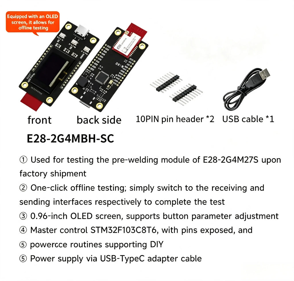 SX1281 E28-2G4M27S E28-2G4M27SX LoRa Spread Spectrum Module EBYTE E28 Series SPI Wireless RF Module 2.4G 20dBm SMD Module 6km