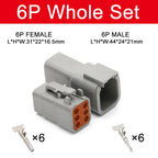 Deutsch Connector DTM Waterproof Automobile Connector With Terminal Male Female Plug&Socket DTM04-2/3/4/6/8/12P DTM06