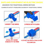 10pcs/30pcs T-Tap Connector Quick Electrical Cable Connector Snap Splice Lock  Waterproof Crimp Wire Terminal blue yellow red