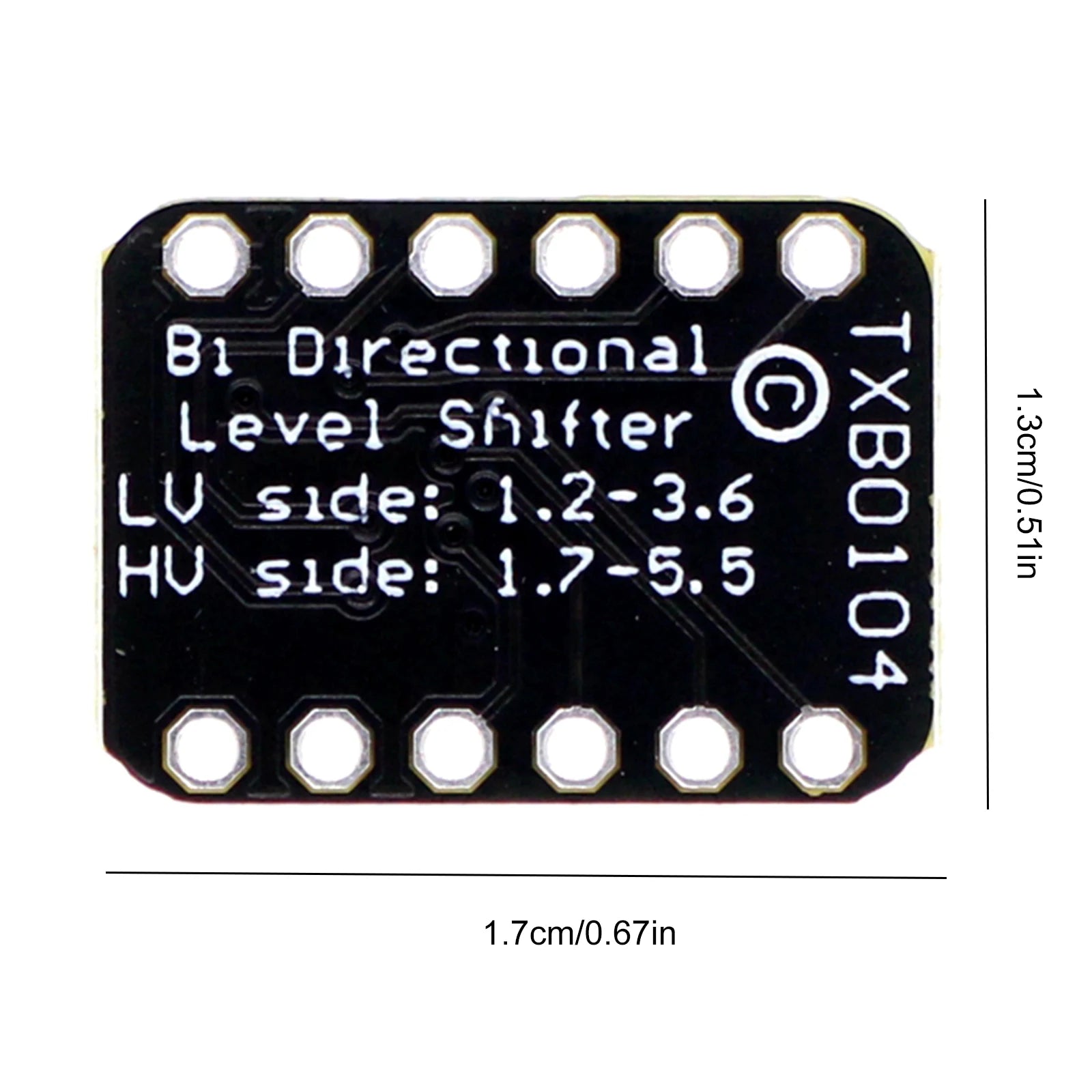 5V 3.3V Logic Level Shifter Modules Multi Purpose Auto Direction Signal Level Shifter Lightweight for Hardware Development