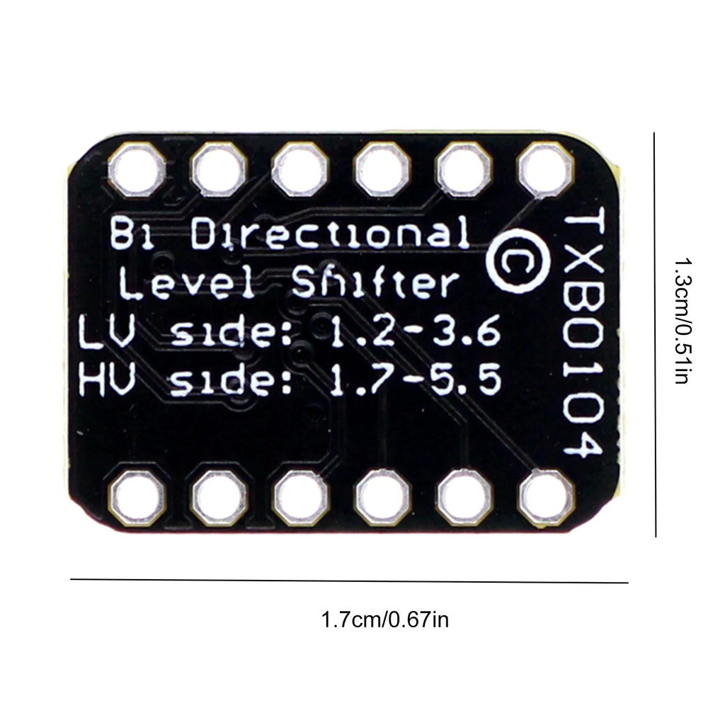 5V 3.3V Logic Level Shifter Modules Multi Purpose Auto Direction Signal Level Shifter Lightweight for Hardware Development