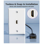 0.2m 4K 8K HDMI Compatible Female to Female Keystone Wall Plug-in Card Buckle Direct insertion Panel Connection Cable