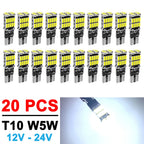 2/4/10/20 PCS CANBUS T10 W5W LED Bulb For Car Interior Dome Trunk License Plate Wedge Side Lights 12V 24V 4014-26SMD 6500K White