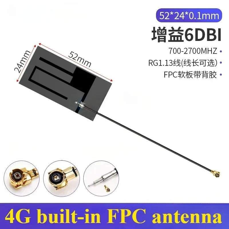 2PCS/lot 5G 4G Lte GSM GPRS 2G 3G Nb-Iot Module Full Frequency Built-In FPC/PCB High Gain Patch Antenna