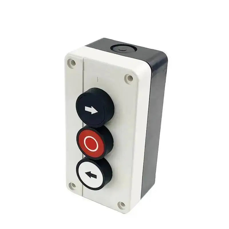 Reset Momentary Waterproof 3 Position Spring Return Push Button Switch Control Station Box Up Down Arrow Stop