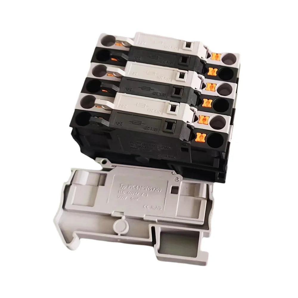 10Pcs DIN Rail Fush Terminal Block PTC 4-HESI Disconnect Lever Push-in Connector Mount Terminal Block for Electrical Enginee