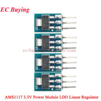 100Pcs/1pc AMS1117 3.3V 5V Power Supply Module AMS1117-3.3 AMS1117-5.0 LDO Linear Voltage Regulator Board 800mA PCB