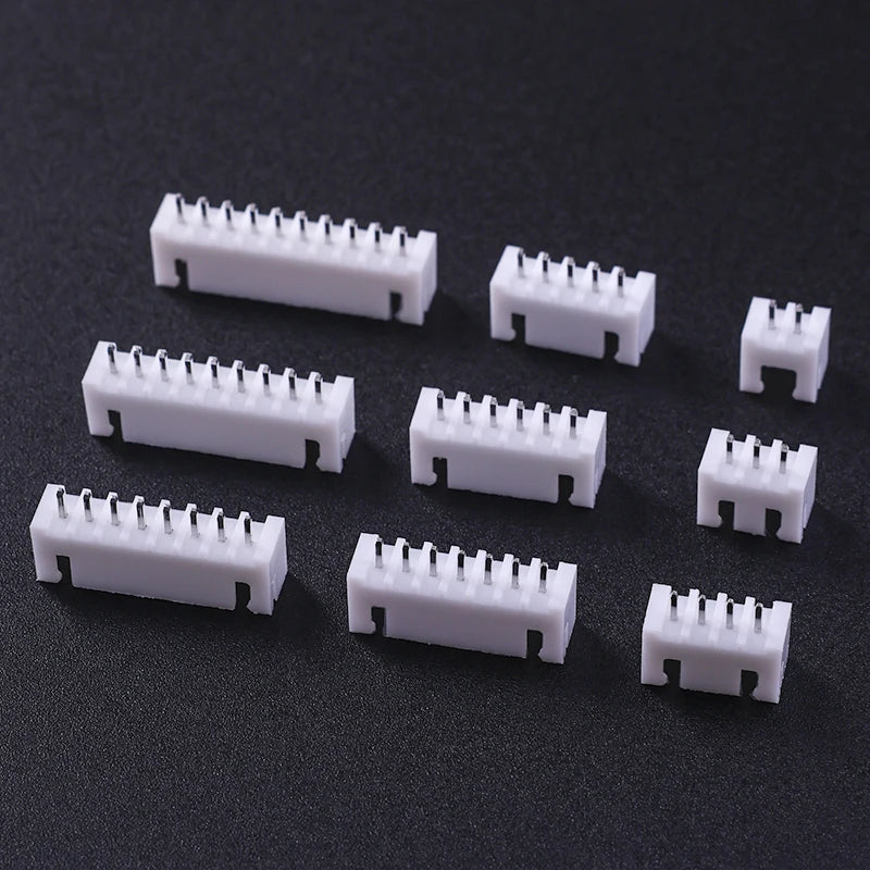 100Pcs JST XH2.54 Connector Kit 2 3 4 5 Pin Male Female Plastic Shell Wire Terminals Male Plug & Female Socket for Electronics