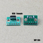 1Pce Vertical USB Micro USB 2.0 Male Lengthen Head Connector PCB Converter Adapter Breakout Board 180 Degree Vertical WP-110
