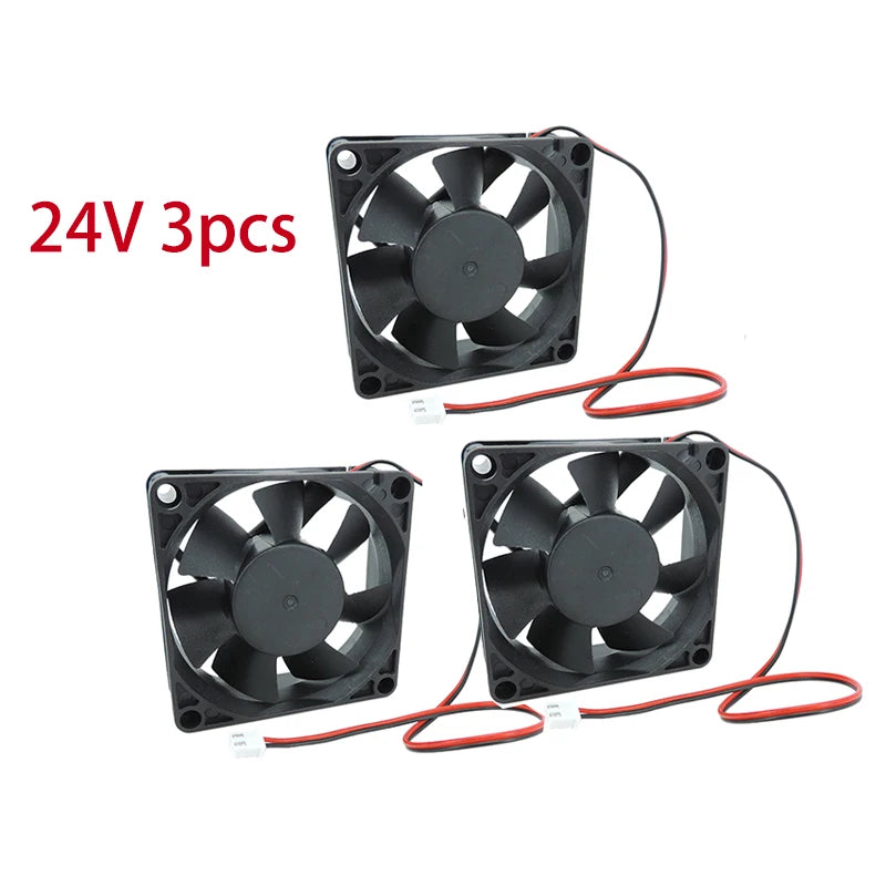 7025 70MM 70*70*25MM DC 5V 12V 24V Cooling Fan Comptuter CPU Cooling Fan Case 2pin