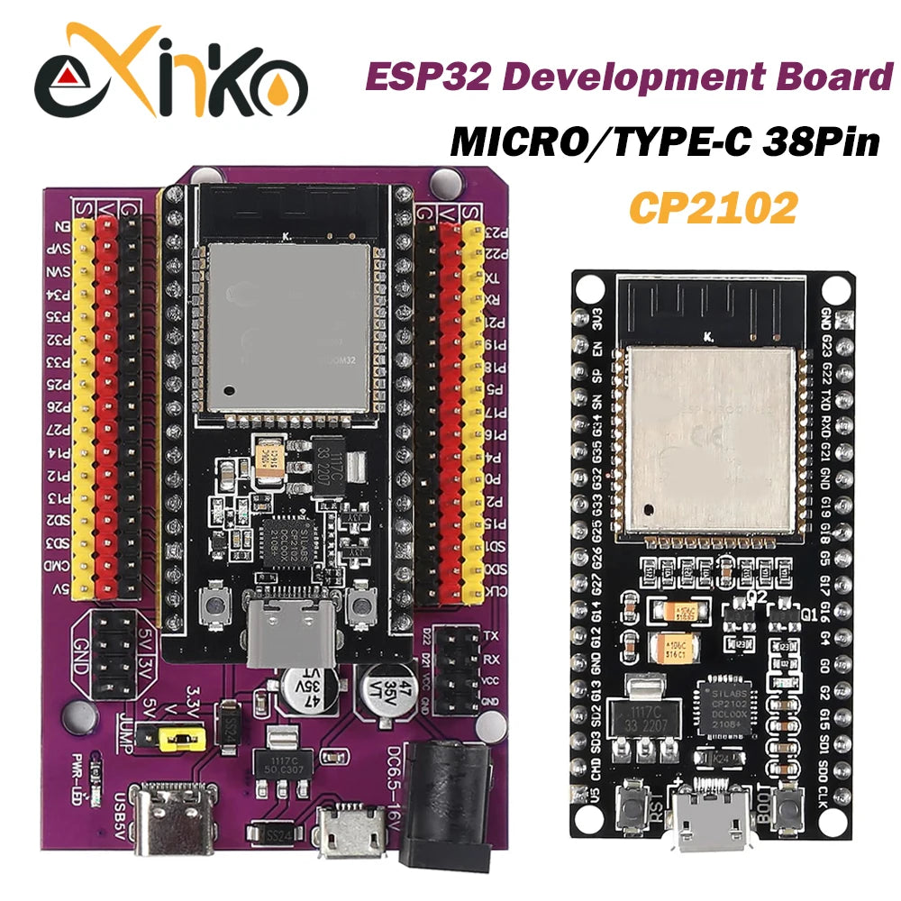 32 Development Board TYPE-C/MICRO USB CP2102 WiFi+Bluetooth Dual Core 32-DevKitC-32 Expansion