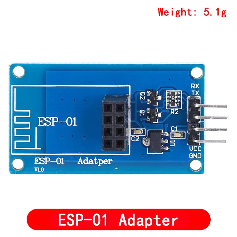 ESP8266 ESP-01 Serial WiFi Wireless Adapter Module 3.3V 5V Esp01 Breakout PCB Adapters Compatible For arduino