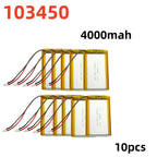 2.0-4.0AH 103450 Polymer Lithium Rechargeable Battery JST PH 2.0mm 2pin Plug for Camera GPS Navigator MP5 Bluetooth Headset