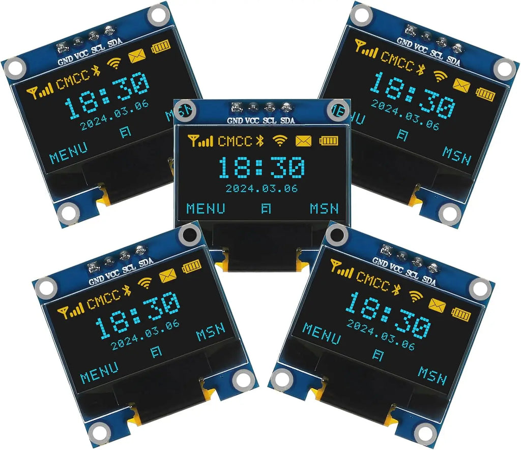 0.96" Inch OLED Display Screen Module I2C IIC 128x64 SS - D - 1306 3.3V-5V Blue/blue Yellow/White for Arduino ESP32 ESP8266