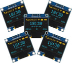 0.96" Inch OLED Display Screen Module I2C IIC 128x64 SS - D - 1306 3.3V-5V Blue/blue Yellow/White for Arduino ESP32 ESP8266