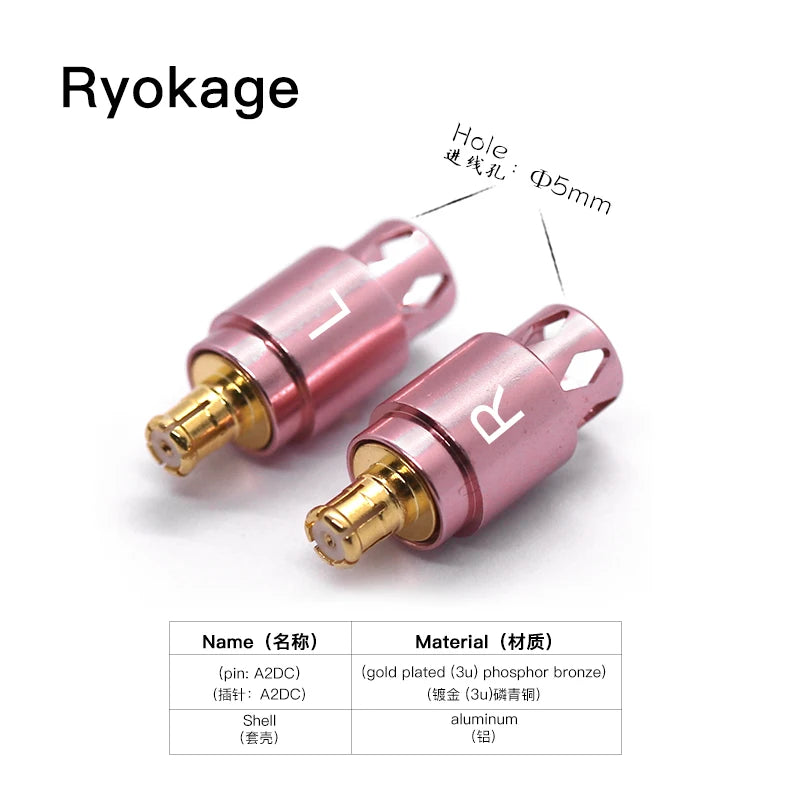 HAKUGEI Ryokage DIY Custom Pin 0.78 Mmcx Qdc Flat 0.78 Ie200 Ie600 Ie900 A2DC N5005