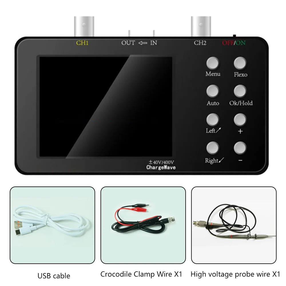 SCO2 Dual Channel Digital AUTO Oscilloscope PWM 50M 10Mhz Sampling Rate 2.5KSa/S Analog Bandwidth for Electronic Repair Tools