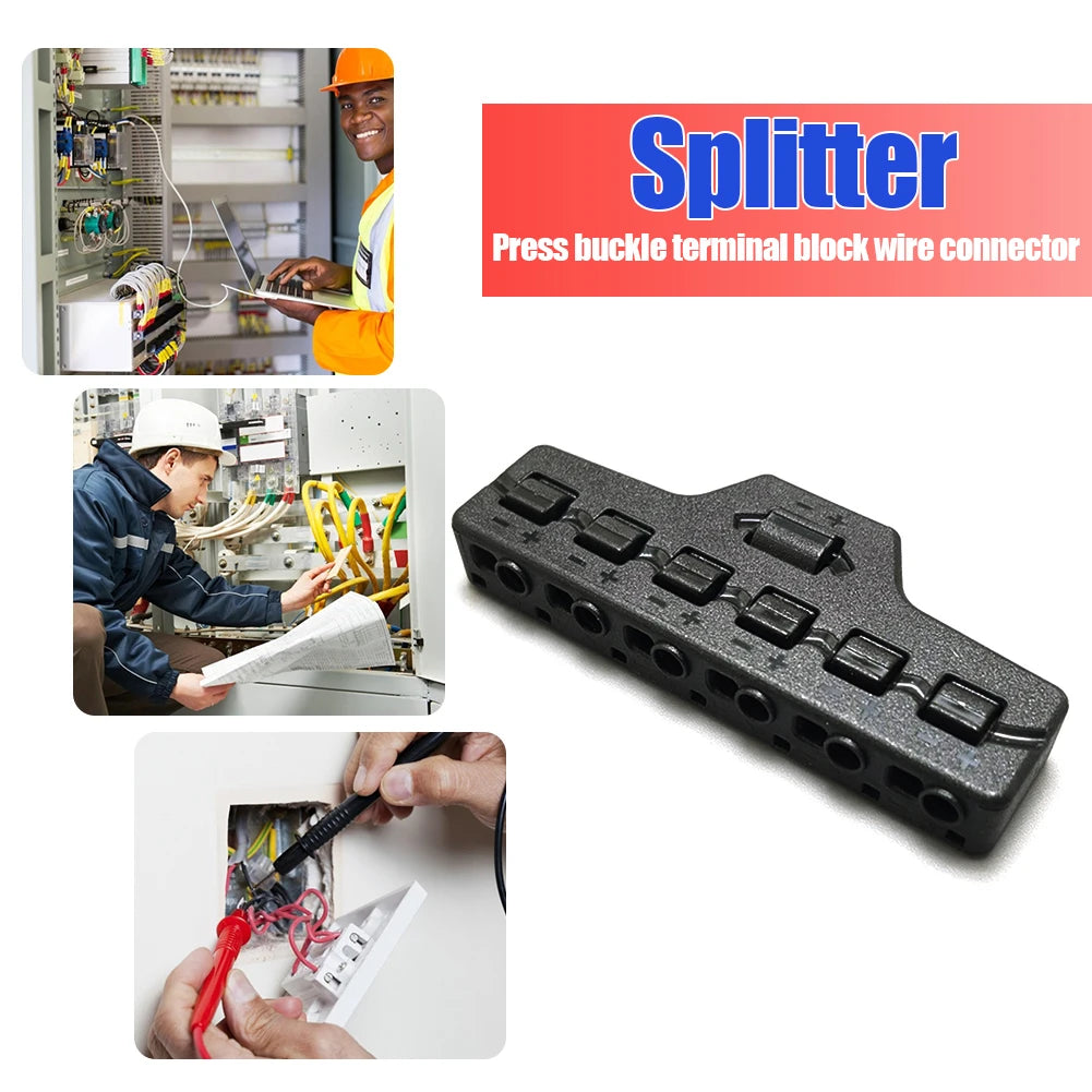 6/3Ports Out Line Splitter Quick Connect Low Voltage Wire Splitter Distribution Block For Lighting Led Strip Connection Terminal
