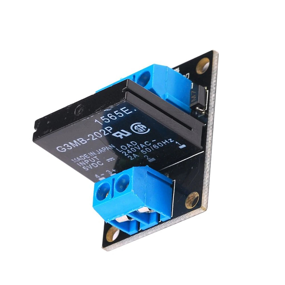 High Level/Low Level 5V 1 Channel SSR G3MB-202P Solid State Relay Module 240V 2A Output with Resistive Fuse for Arduino
