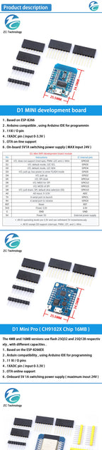 ESP8266 ESP-12 ESP-12F ESP32 CH340G CH340 V2 USB WeMos D1 Mini PRO V3.0.0 WIFI Development Board NodeMCU Lua IOT 3.3V With Pins