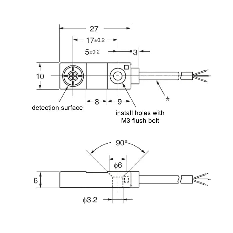 Hall Sensor Square Magnetic Proximity Switch Induction Magnet NPN PNP Remote Nonpolar Micro Sensor Normally Open