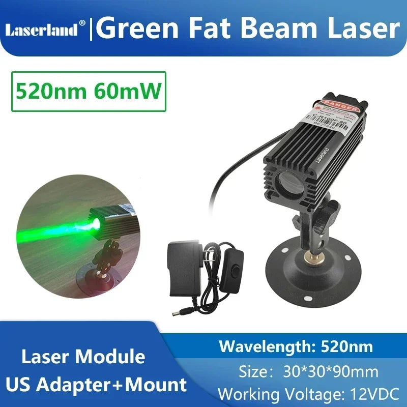 650nm 520nm Red Green Dot Fat Beam Laser Diode Module for Stage Escape Room Wine Base Bar KTV Use