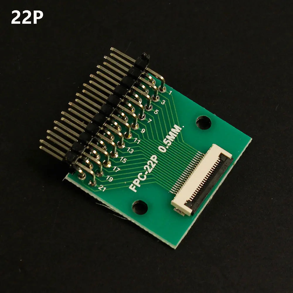 1pcs 4P-- 80P 0.5mm Pitch Connector SMT Adapter to 2.54mm 1.00 Inch Hole FPC FFC Cable Welded Board + Double Row Straight Pin