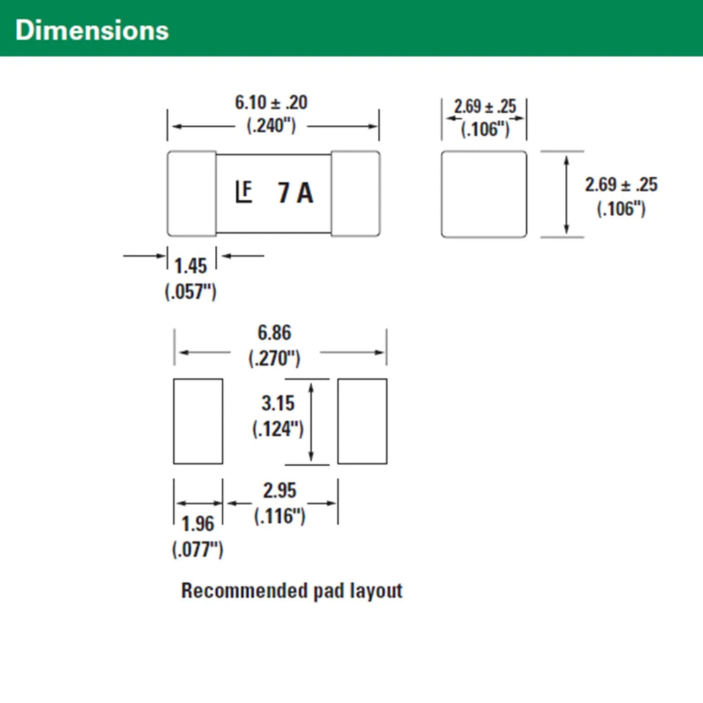 10pcs LF 1808 Fuse Fast Blow SMD 125V 451 62mA 125mA 0.25A 0.5A 0.75A 1A 1.5A 2A 2.5A 3A 3.15A 3.5A 4A 5A 6.3A 7A 8A 10A 12A 15A