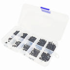 300Pcs M2 Black Phillips Pan Head Self Tapping Screws Assortment Kit, Carbon Steel Round Head Screws Set