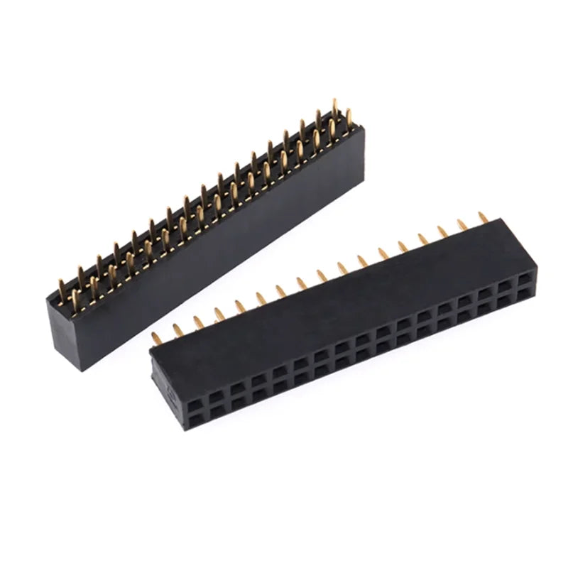 10pcs 2.54mm Double Row Female Header Socket 2.54mm Pitch 2*2p 3p 4p 5p 6p 8p 10p 12p 40p Pin Connector