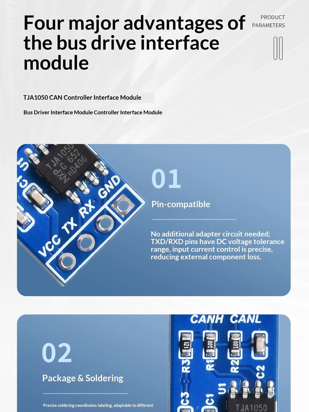 5-10pcs CAN Bus Transceiver Board TJA1050 High Speed Communication Unit For Arduino STM32 Microcontroller