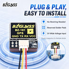 BZGNSS BZ-181 UBLOX M10 GPS Module for FPV Drone, 10Hz Dual Protocol 5V UART for F405 F722, GEPRC GEP-M10 Alternative No Compass