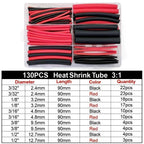 DIY Repair Heat Shrink Tube Assortment 3:1&4:1 Dual Wall Adhesive Flame Retardant Insulator For All Kinds Electrical Wire Cable