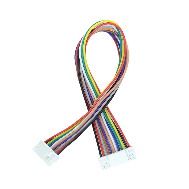 10pcs GH1.25 15/30/50/100cm Single/Double Side Terminal Crimped with Lock JSTA1257 2P-12P 1571# 28AWG Electronic Wire Cable