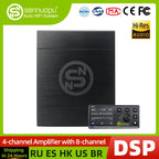 Sennuopu DS-M8 Car Audio 4 Ch Power Amplifier 8 Channel Dsp Processor Bluetooth Amp Equalizer Amplificador Automotivio Sound