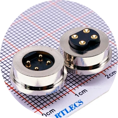 Magnetic Circular PogoPin Connector 2A Male Female Metal Spring Loaded 1/2/3/4/5/6 Pin DC Power Charger Wire JST SM Gold Plated