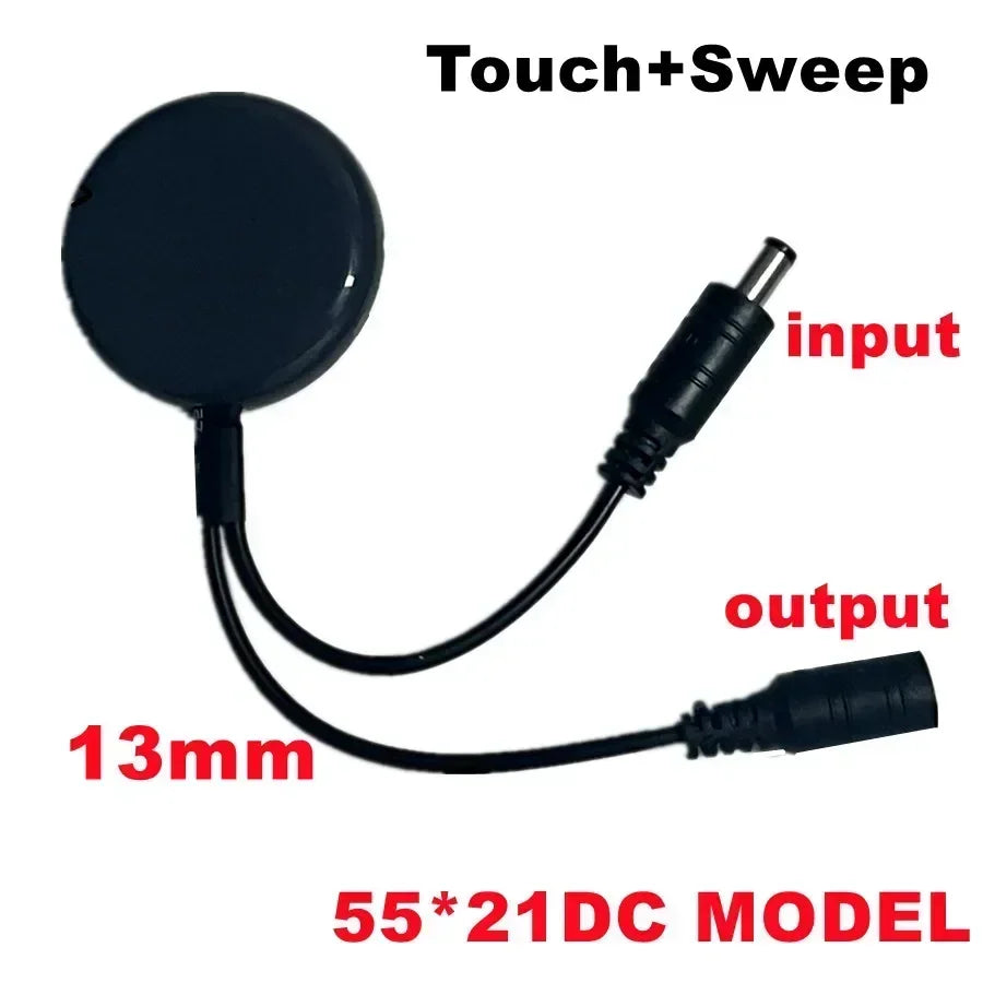 LED Light Switch Control Wireless Touch Sensor Penetrable 25mm Wood Panel 12V 24V 60W Hand Sweep Control Dimmable Touch Dimmer