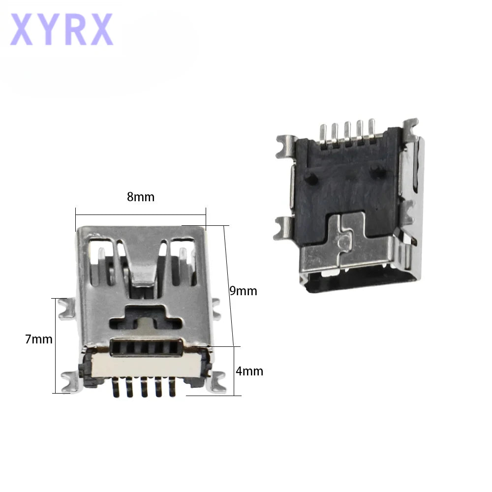 In spot 10PCS Mini USB SMD 5Pin Female Mini B Socket Connector Power Supply Base
