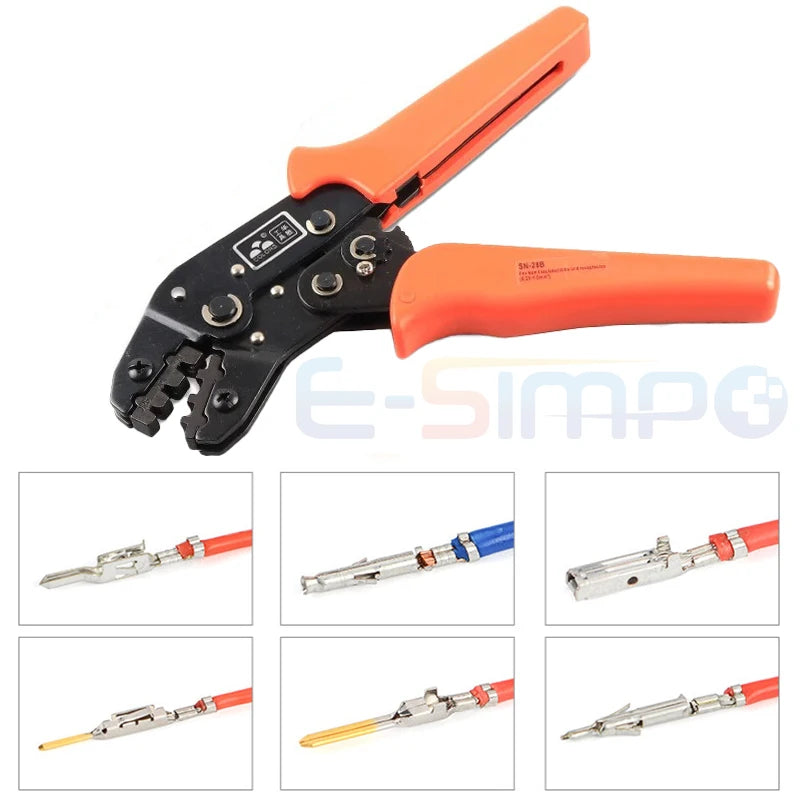 SN-28B JST Dupont Crimping Pliers Tool 0.1-1mm² 28-18AWG 2.54mm Dupont Cable Jumper Wire Pin Header Housing Terminals Clamp Kit