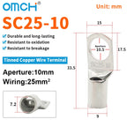 OMCH 5/10/20PCS SC Type Terminals Wire Welding Cable Connector Suit 1.5-50mm2 Cable Crimp Wire Connectors