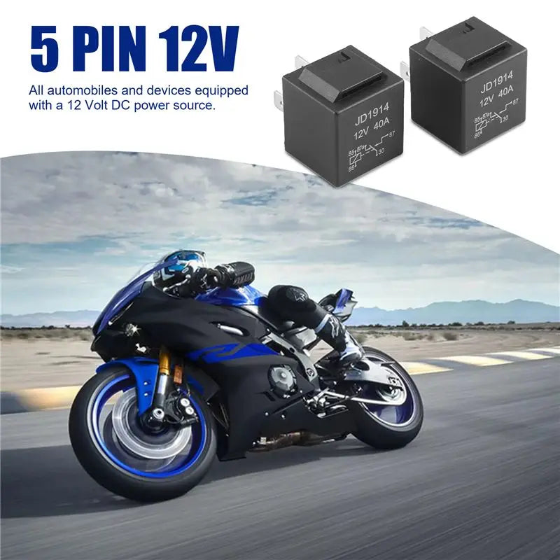 MML-10 Pcs 5 Pin 12V Relay Switch (SPDT) (30/40 Amp) 12 Volt Automotive Relay For Automotive Fans
