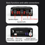 1200W 10A Pure Power Amplifier Module 2.0 600W+600W Stereo Digital Audio Amplifier TPA3255 Amplifier Chip DC 18-51V XY-AP1200K