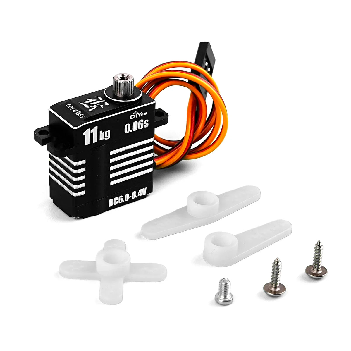 Micro 8.4V 0.06S 11KG Digital Servo Motor Mini Full Metal Coreless Programmable Servos 180/270/360 Degree High Torque for RC Car