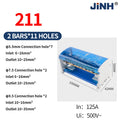 JINH Din Rail Distribution Terminal Block Screw Connection High Power 2 4 Bus Universal Electric Wire Connector Junction Box