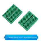 2PCS SYB-170 Mini Solderless Prototype Experiment Test Small Breadboard Kit With 170 Tie Points Plus Adhesive Back 35*46*8mm