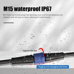 M15 Industrial Aviation LED Power Cord 2Pin 3Pin 4pin 5pin Waterproof Male Female Plug Connector AC/DC Automobile Plug-in IP67