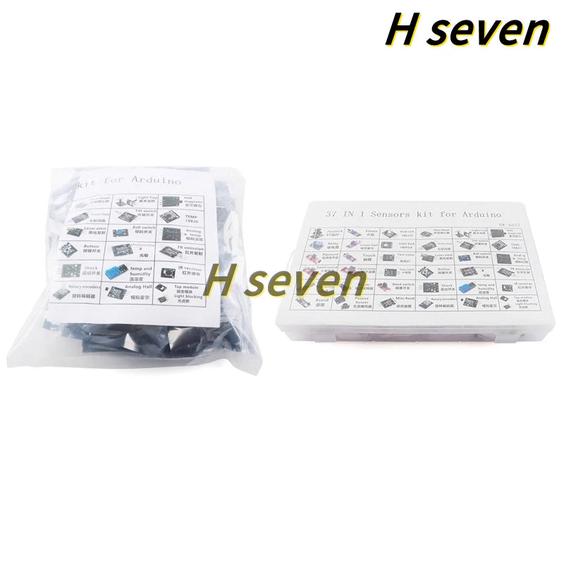 37 in 1 Sensors Modules 37 Kits Starter Kit with box for Arduino suitable for Raspberry Pi/STM32/ESP32/R3/51 Microcontroller
