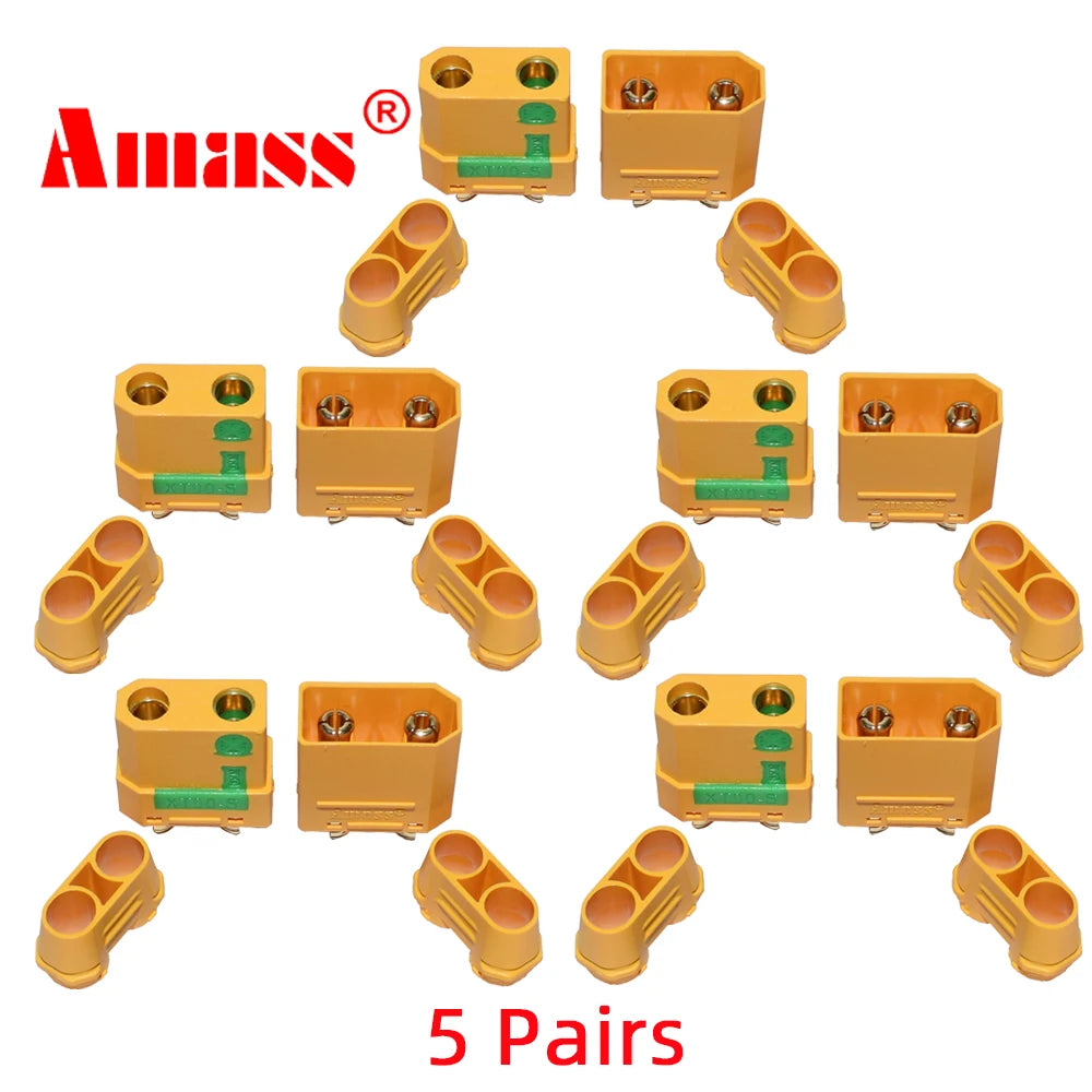 Amass  XT90S Connector xt90s anti spark XT90S XT90-S Male Female Motor Adapter for Battery ESC and Charger Lead for RC Car Truck