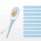 Professional Animal Digital Thermometer with Soft Probe Blue Digital Pet Dog Cat Veterinary Thermometer Waterproof Equipment